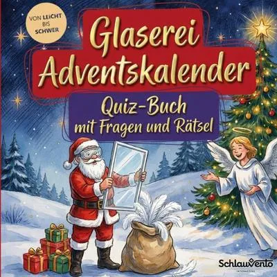 Produktbild von Glaserei-Adventskalender: Quiz-Buch mit Fragen und Rätsel