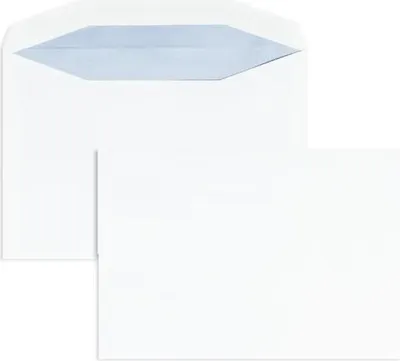 Produktbild von Kuvertierhüllen 162x235mm 90g/qm gummiert VE=500 Stück weiß