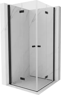 Produktbild von Mexen Mist-F Duo faltbare Duschkabine 90 x 90 cm, transparent, schwarz - 8A6-090L-090P-70-00