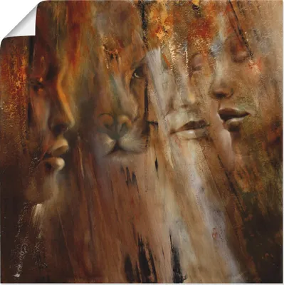 Produktbild von ARTland Poster Gesichter Größe: 40x40 cm