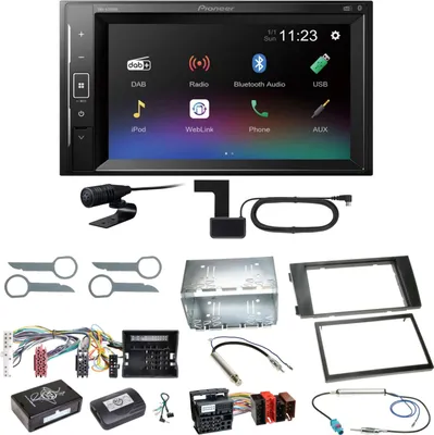 Produktbild von Pioneer DMH-A240DAB Digitalradio Bluetooth Einbauset für Audi A6 4B Facelift