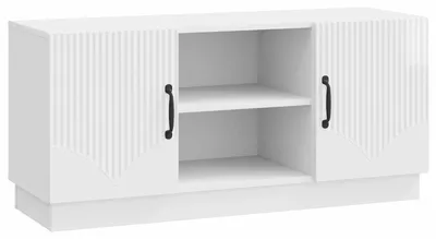 Image de Meuble TV Blanc brillant 102 x 34,5 x 47 cm Bois d'ingénierie
