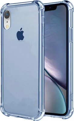 Produktbild von Smartphonica iPhone  Xr transparente stoßfeste Silikonhülle mit Bumper - Blau