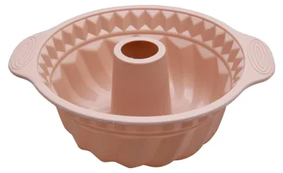 Produktbild von 10 Zoll Spiraltextur Nicht klebende Kuchenform mit Griff Silikon Runde Mousse Gebäckform Backzubehör