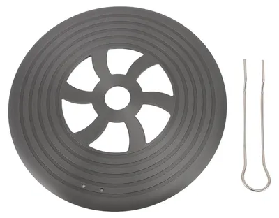 Wärmeleitplatte für Gasherd, Aluminiumlegierung, 24 cm, schwarz