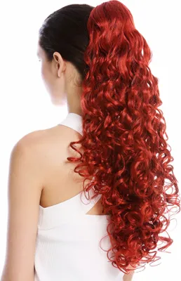 Produktbild von WIG ME UP Zopf Pferdeschwanz Voluminös Gelockt Lang Rot MKB-21-V-137