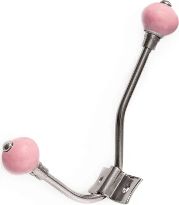 Produktbild von Keramikhaken einfarbig in rosa