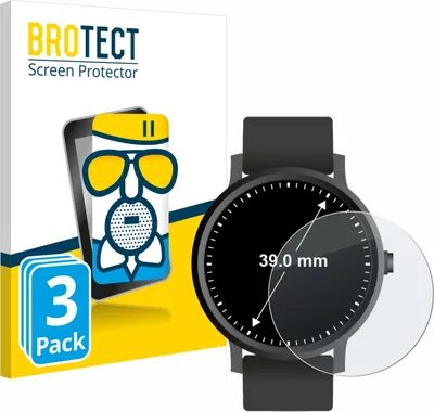 Produktbild von 3x BROTECT Entspiegelungs Schutzglas für Armbanduhren (Kreisrund, ø: 39 mm) Schutzfolie Panzer Folie Glas Display Schutz matt