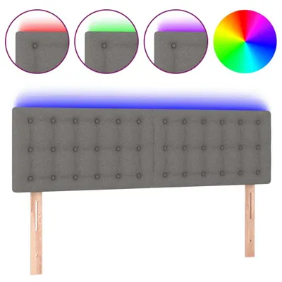 Immagine prodotto di vidaXL Testiera LED Grigio scuro 144x5x78/88 cm Tessuto