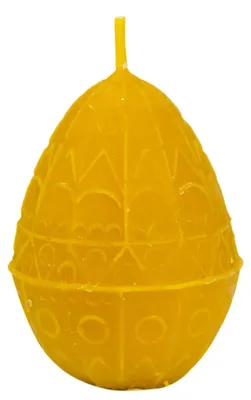 Produktbild von Kerze in Eiform, groß. Hergestellt aus 100% natürlichem Bienenwachs