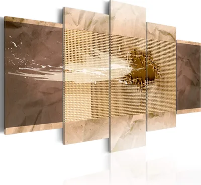 Produktbild von Akustikbild Abstrakt 200x100 cm Bilder Akustikschaum Hochleistungsschallabsorber Schallschutz Leinwand 5 tlg Wandbild Raumakustik Schalldämmung 51410
