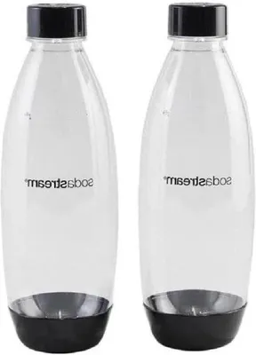 Immagine prodotto di Bottiglie d'acqua da 1 litro, set da 2, per Spirit Terra, plastica, nero
