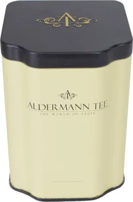 Produktbild von "Aldermann Tee" Teedose, schwarzer Deckel, 8x8x11 cm Gewürze