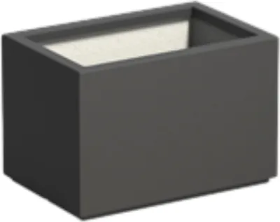 Produktbild von Adezz Pflanzgefäß Carrez mit Boden Fiberglas Pflanzkübel Blumenkübel schwarz
