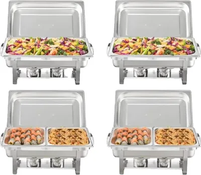 Image de Chafing Dish, acier inoxydable, capacité 8 QT, lot de 4