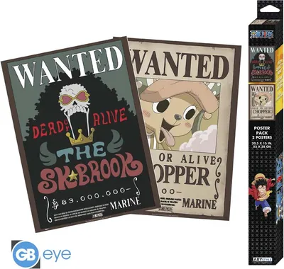 Produktbild von ONE PIECE - Set 2 Posters Chibi 52x38 - Wanted Chopper & Brook
