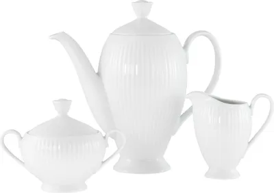 Obrázok produktu pre CreaTable, 21881, Valencia biela, kávová súprava 3-dielna, porcelán