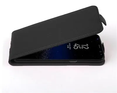 Produktbild von Cadorabo Schutzhülle für Samsung Galaxy S8 Hülle in Schwarz Flip Etui Handyhülle Case Cover Kunstleder