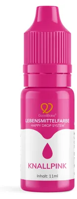 Produktbild von GoodBake Lebensmittelfarbe Knallpink 11ml – flüssig, backfest, zum Färben von Teig & Creme
