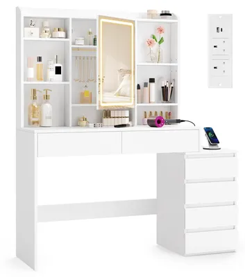 Productafbeelding van VASAGLE Make-up tafel met LED-verlichting, kaptafel met spiegel
