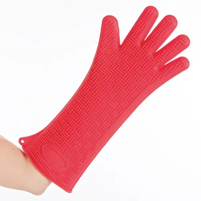 Produktbild von Franz Mensch Hitzeschutzhandschuhe "Heatblocker", Silikon, rot, 35 cm, 2 x 1 Stück