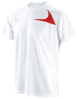Obrázek produktu pro Spiro - Tričko „Dash“ pro muže/ženy Uni, trénink LT4727 (S) (bílá/červená)