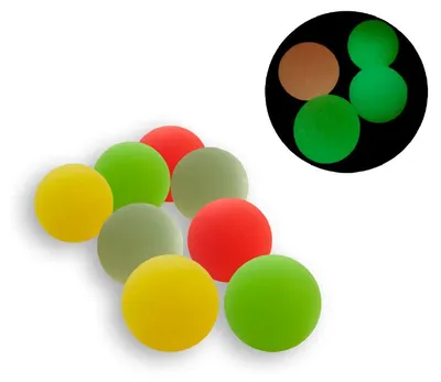 Zdjęcie produktu dla 8 Szt Piłeczki Kauczukowe Świecące w Ciemności Fluorescencyjne