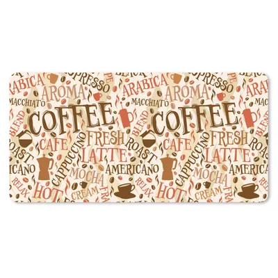 Produktbild von MuchoWow® Schreibtischunterlage Kaffee - Vintage - Muster 80x40 cm - XXL Mauspad - Gaming Mauspad