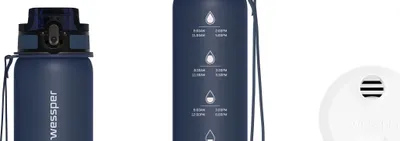 Produktbild von Wessper B4 TRITAN Actitex Trinkflasche mit Filter, 0,5L, Blau