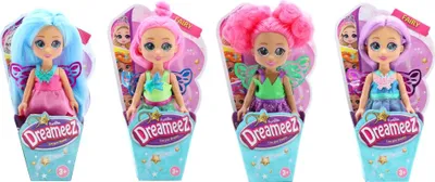 Produktbild von Mini-Fee Puppe mit Feenkleid, ca. 12 cm, langem kämmbarem Haar, in Kegelform