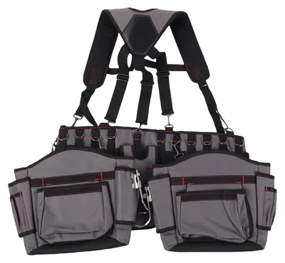 Produktbild von Robuste Werkzeug-Hüfttasche für Elektriker, Gürtel-Organizer mit mehreren Taschen, Oxford-Stoff, funktional, verstellbar für den Bau