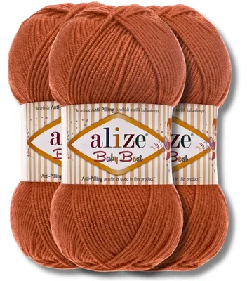 Produktbild von Alize 3x 100g Baby Best Wolle, Antipilling, Uni, Häkeln, Stricken (408)