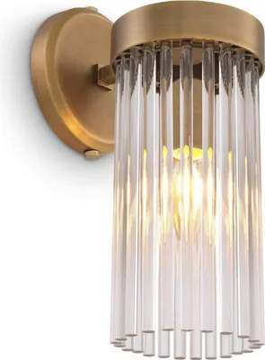 Produktbild von Casa Padrino Luxus Wandleuchte Antik Messingfarben 12 x 17 x H. 30 cm - Elegante Wandlampe im Retro Stil - Luxus Kollektion