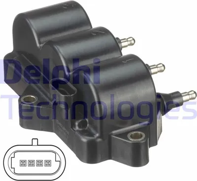 Produktbild von DELPHI GN10513-12B1 Zündspule 12V für CHEVROLET MATIZ (M200, M250) für DAEWOO Matiz Schrägheck (M100, M150)
