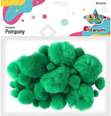 Produktbild von Pompony akrylowe zielone 45szt