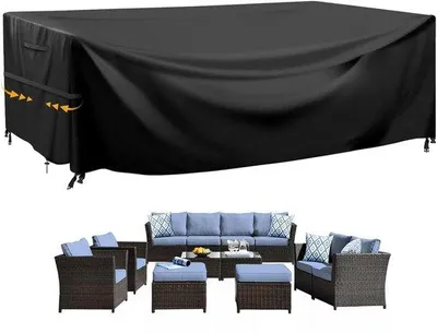 Image de Housse de protection pour meubles de jardin résistante aux intempéries, 242 x 182 x 100 cm, tissu Oxford