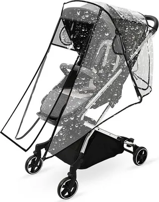 Productafbeelding van Famanu regenkap voor buggy met volledige opening aan de voorkant - transparant