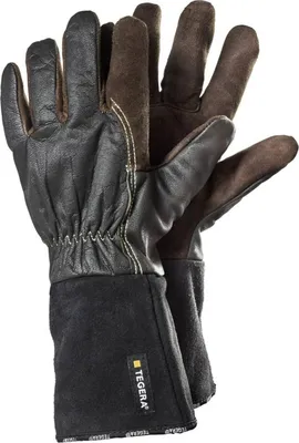 Produktbild von Ejendals TEGERA 132A, Werkstatthandschuhe, Schwarz, Braun, Werkstatt, Erwachsener, Erwachsener, Leder