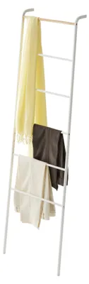 Immagine prodotto di Yamazaki scala decorativa portasciugamani scala per abiti scala decorativa appendiabiti bianco 45x162cm autoportante per appoggiarsi