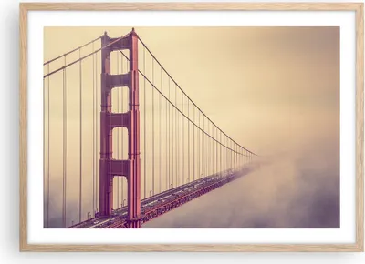 Produktbild von Gerahmtes Poster - Rahmen in heller Eiche - Brücke Autobahn Infrastruktur - 70x50 cm - Wand Bild - Wanddeko - Wandbilder - Wandposter - Bilderrahmen - Bilder - Kunstdruck - Wandbild - P2NAA70x50-3071