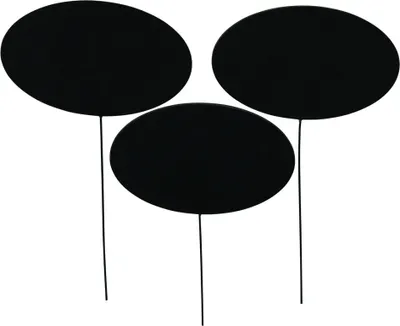 Produktbild von Dekotafeln Oval Holzflachdruck Floristikstecker beschriftbar, 12 Stück