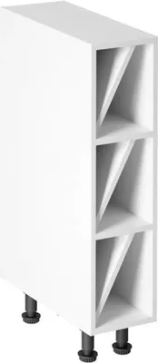 Produktbild von Küchenunterschrank 20 cm ohne Arbeitsplatte Küche, Provence D20W Weiß/Matt