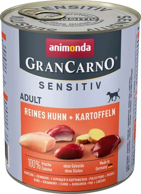 Image de Animonda GranCarno Adult Sensitiv Poulet pur & Pommes de terre 800gx6