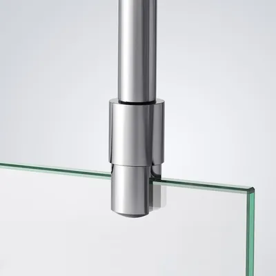 Produktbild von Heilmetz Stabilisierungsstange Deckenhalterung für Duschwand 500 mm Chrom, Deckenmontage Haltestange aus 304 Edelstahl für Glasstärke 6/8/10 mm 360°