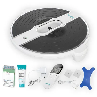 Produktbild von Genius Feelvita Acticur Aktiv-Set 12-tlg. EMS/TENS Durchblutungsstimulator für Beine & Füße inkl. 3 Elektrodenpads & SuperFit Dual Tabletten 30 Stk.