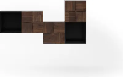 Immagine prodotto di Elegante libreria in legno marrone dal design classico