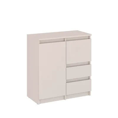 Produktbild von KOMTO Kommode mit 2 Türen und 2 Schubladen – Komodenschrank für Schlafzimmer, Wohnzimmer oder Flur | Sideboard Cashmere PIKO 2 70 x 35 x 74,5 cm