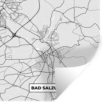 Produktbild von MuchoWow® Wandtattoo Wandsticker Wandaufkleber Stadtplan - Karte von Bad Salzuflen - Deutschland - Karte 100x100 cm Selbstklebend und Repositionierbar - Wierderverwendbar - Selbstklebend