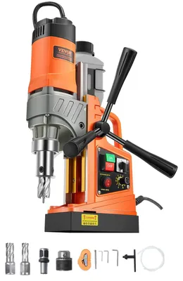Image de VEVOR Perceuse à noyau magnétique, diamètre de perçage 40 mm, 12500 N, portable, vitesse variable, perceuse pour surfaces métalliques