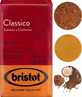 Produktbild von Bristot Classico Intenso e Cremoso Intensiv gemahlener kaffee 250g